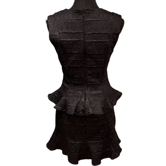 Bebe Little Black Peplum Party Dress Size Medium…WORN ONCE - Picture 2 of 3